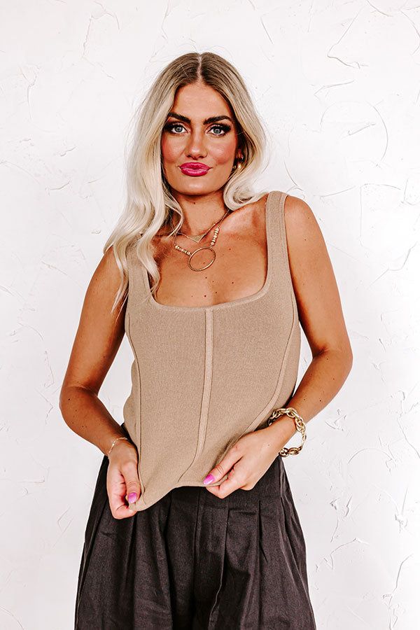Long Lost Love Sculpt Top In Khaki sold by Impressions product image thumbnail 3