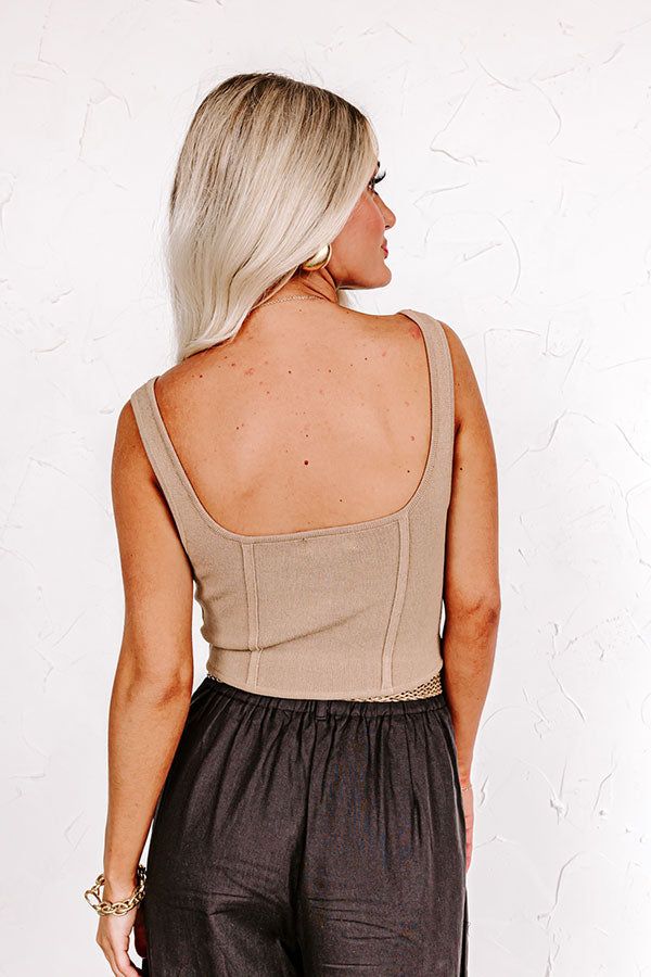 Long Lost Love Sculpt Top In Khaki sold by Impressions product image thumbnail 4