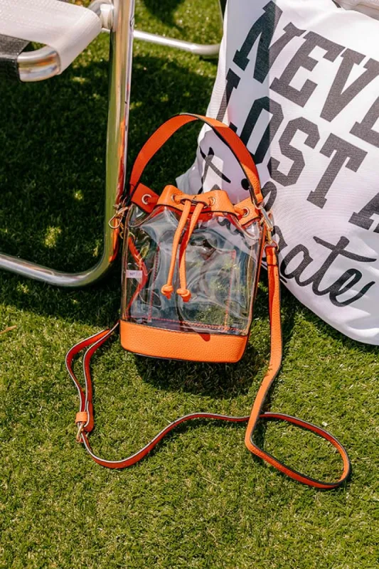 Pep Rally Ready Bucket Bag in Orange sold by Impressions
