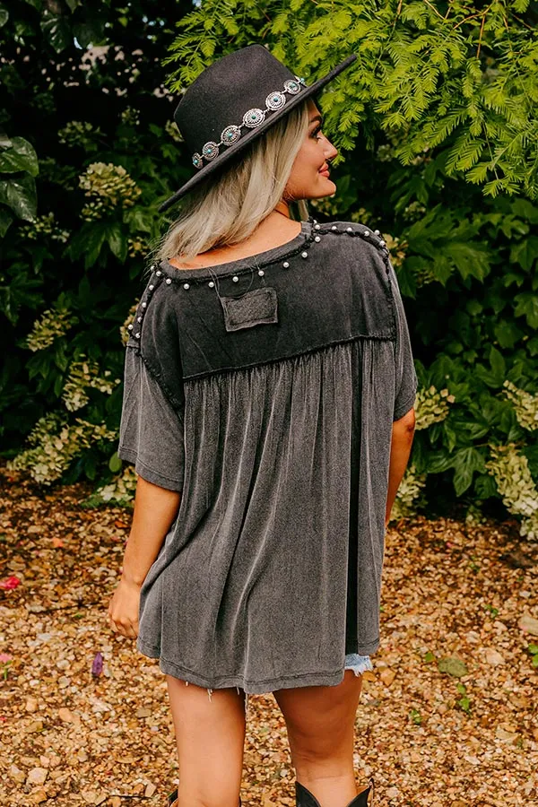 Poised Romance Embellished Top In Vintage Black sold by Impressions product image thumbnail 4