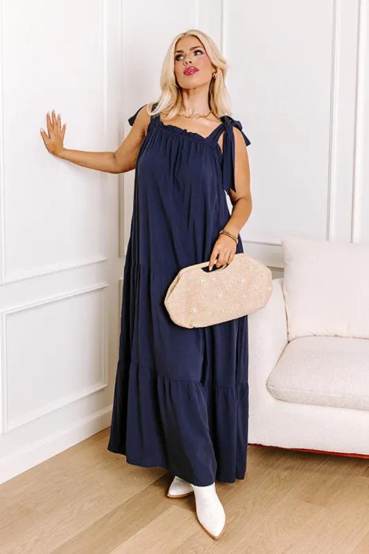 Chasing Sunshine Maxi In Navy Curves sold by Impressions
