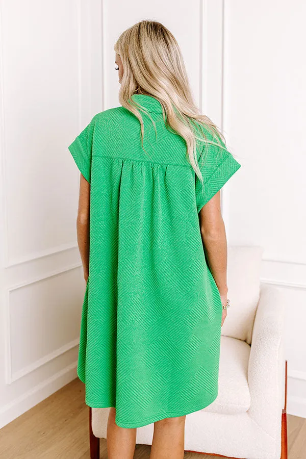 Downtown Dallas Mini Dress in Kelly Green sold by Impressions product image thumbnail 5