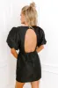 Wine Mixer Jacquard Mini Dress in Black sold by Impressions