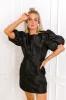 Wine Mixer Jacquard Mini Dress in Black sold by Impressions