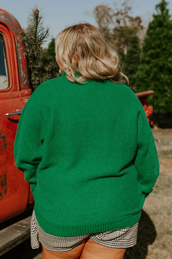 Merry Turtle Neck Sweater In Green Curves sold by Impressions product image thumbnail 4