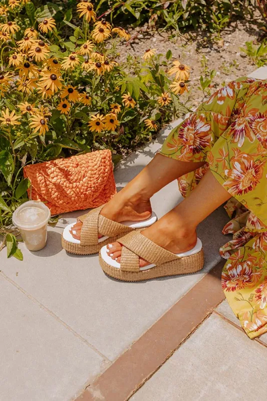 The Josie Raffia Woven Platform Wedge sold by Impressions
