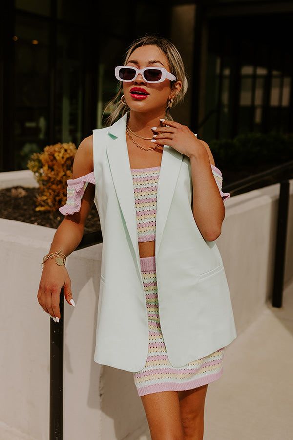 Majestic Moment Vest In Mint sold by Impressions