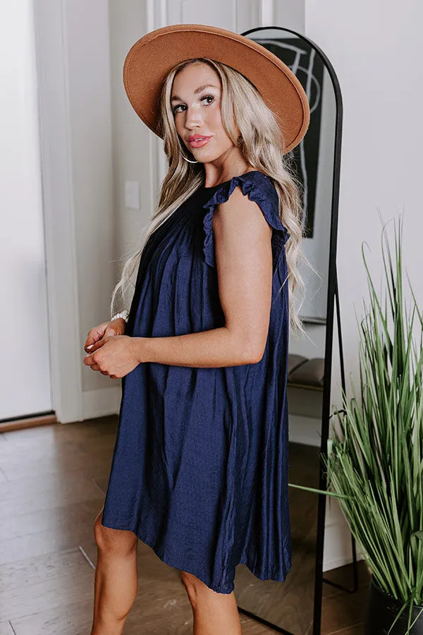 Saltwater Sunrise Shift Dress In Navy sold by Impressions product image thumbnail 3