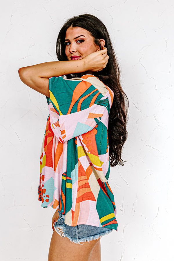 Seeking Sunshine Shift Top In Green sold by Impressions product image thumbnail 4