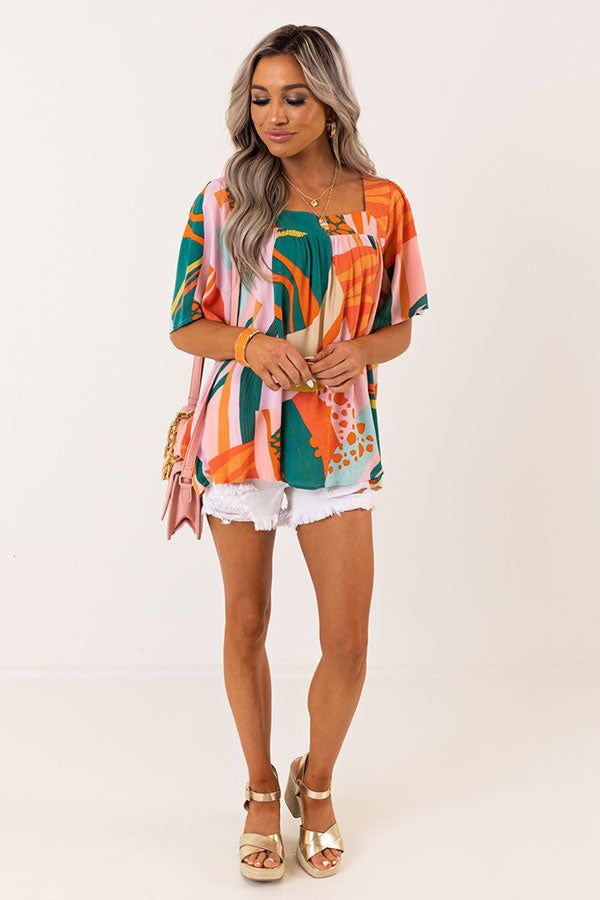 Seeking Sunshine Shift Top In Green sold by Impressions product image thumbnail 5