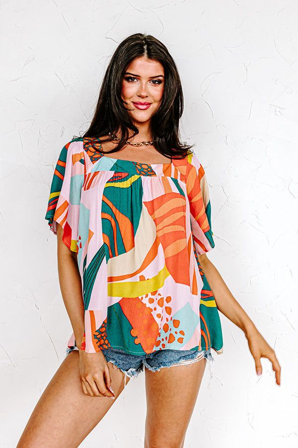 Seeking Sunshine Shift Top In Green sold by Impressions