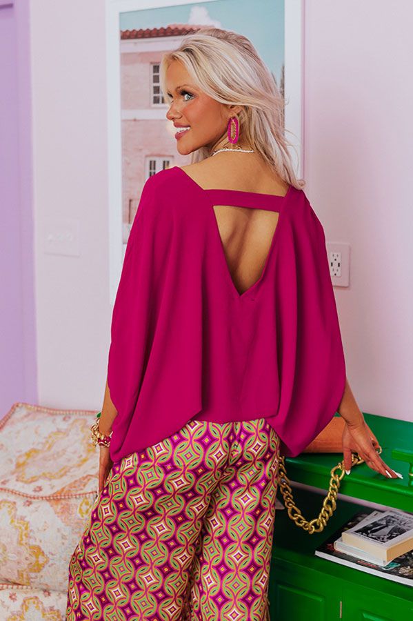 Be My Muse Top in Fuchsia sold by Impressions product image thumbnail 3