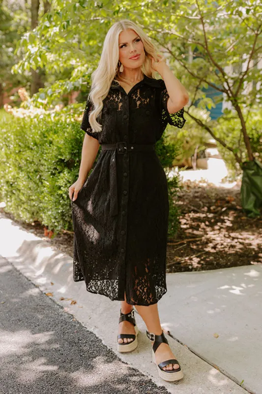 For The Love Of Lace Button Down Midi Curves sold by Impressions