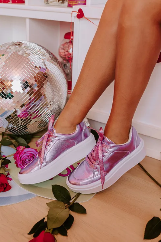 The Kimora Metallic Sneaker In Violet sold by Impressions