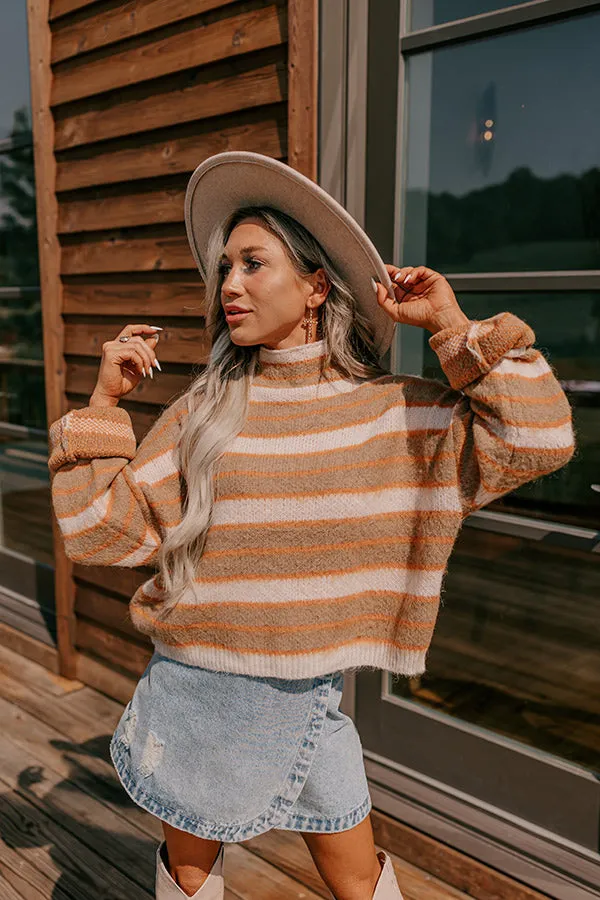 Bonfire Feels Stripe Knit Sweater in Mocha sold by Impressions product image thumbnail 3