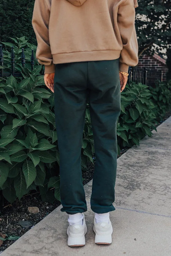 Gym Goals Luxe High Waist Oversized Joggers In Hunter Green sold by Impressions product image thumbnail 3