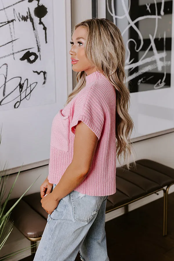 Chic Moment Knit Top in Pink sold by Impressions product image thumbnail 4