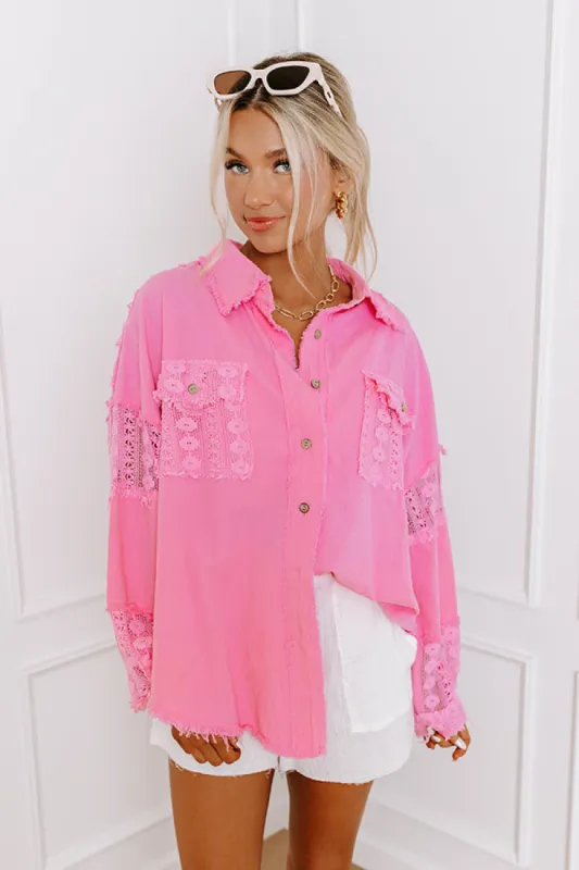 Loving Smile Lace Button Up sold by Impressions
