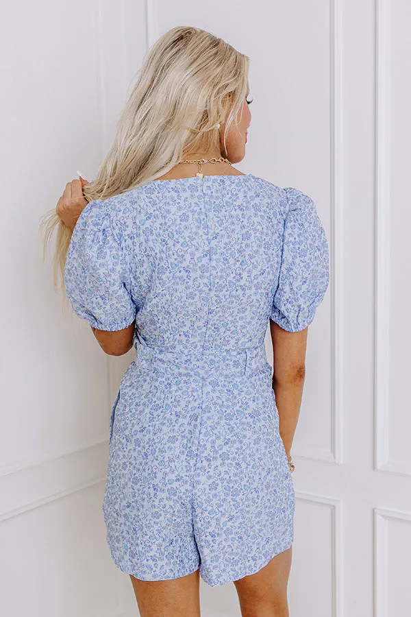Garden Gorgeous Jacquard Romper in Blue sold by Impressions product image thumbnail 5