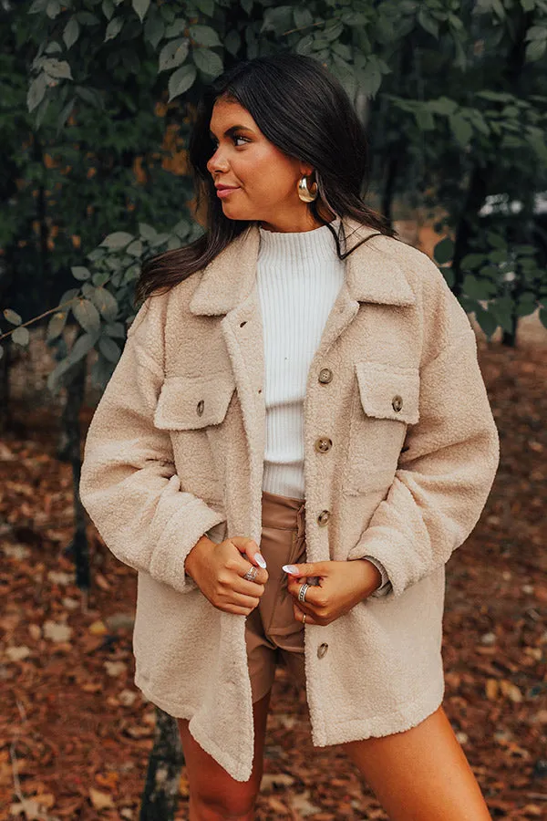 Cozier Than Ever Sherpa Jacket in Light Iced Latte sold by Impressions product image thumbnail 4
