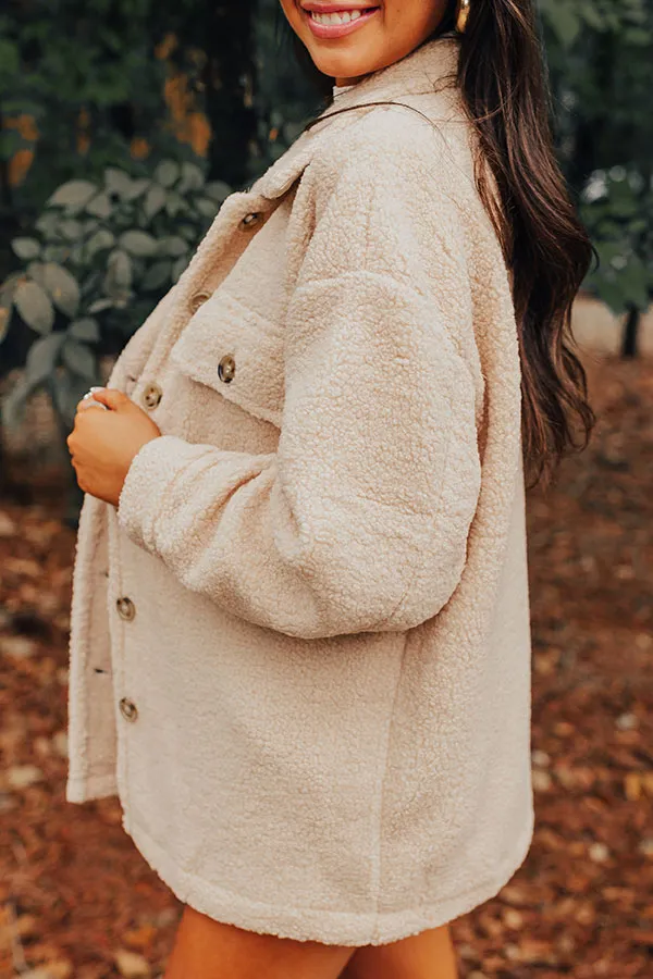 Cozier Than Ever Sherpa Jacket in Light Iced Latte sold by Impressions product image thumbnail 5