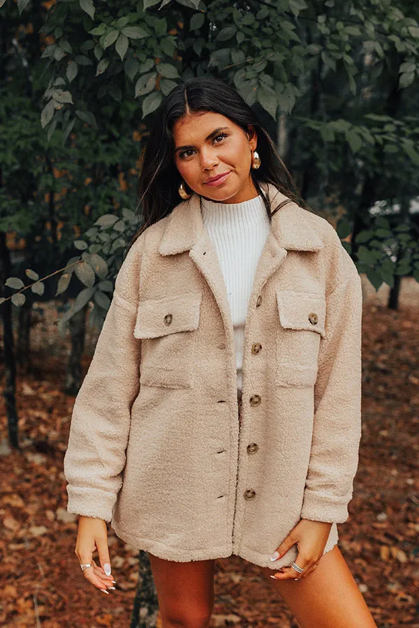 Cozier Than Ever Sherpa Jacket in Light Iced Latte sold by Impressions product image thumbnail 2