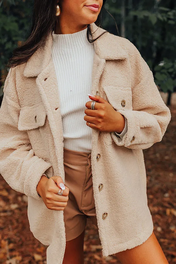 Cozier Than Ever Sherpa Jacket in Light Iced Latte sold by Impressions product image thumbnail 3