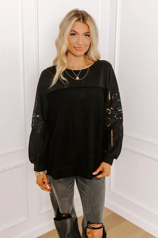 Ojai Afternoon Embroidered Top In Black sold by Impressions