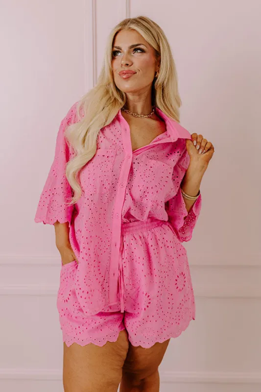 Vacay All Day Eyelet Top Curves sold by Impressions