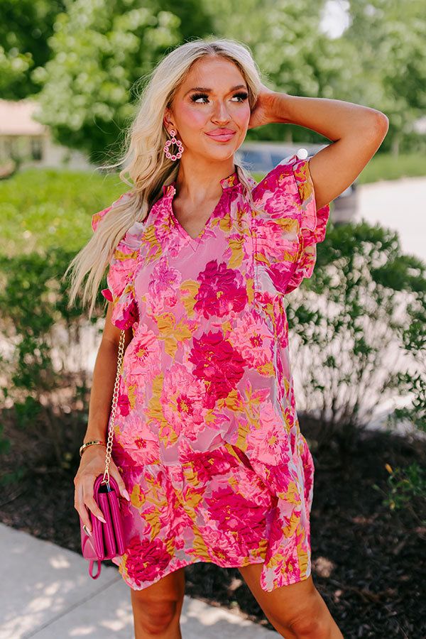 Keeping Interest Shift Dress in Fuchsia sold by Impressions product image thumbnail 5