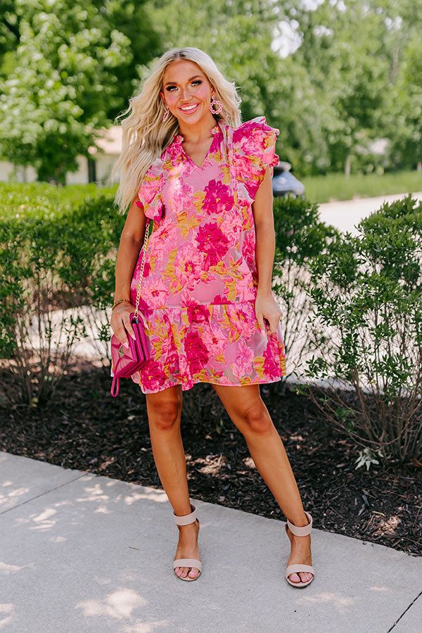 Keeping Interest Shift Dress in Fuchsia sold by Impressions product image thumbnail 2