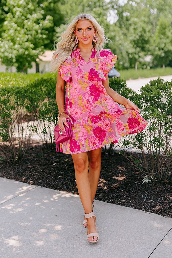 Keeping Interest Shift Dress in Fuchsia sold by Impressions product image thumbnail 3