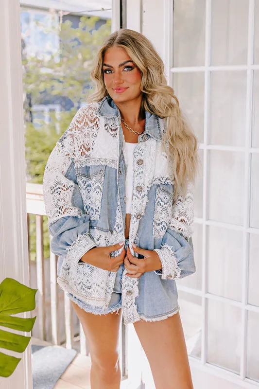 Sonoma Girls Trip Crochet Denim Jacket sold by Impressions