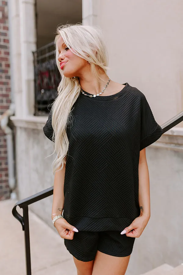 Coffee And Chit Chat Shift Top in Black sold by Impressions product image thumbnail 3