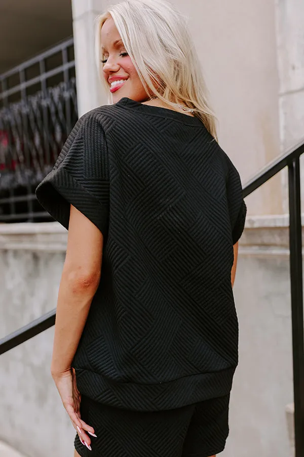 Coffee And Chit Chat Shift Top in Black sold by Impressions product image thumbnail 4