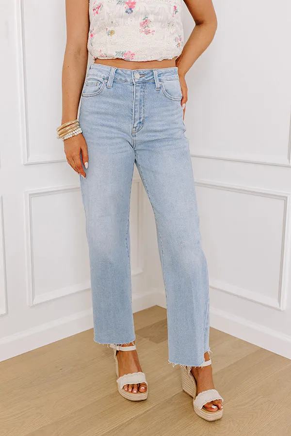 Just USA Roxanne High Waist Straight Leg Jean in Light Wash sold by Impressions