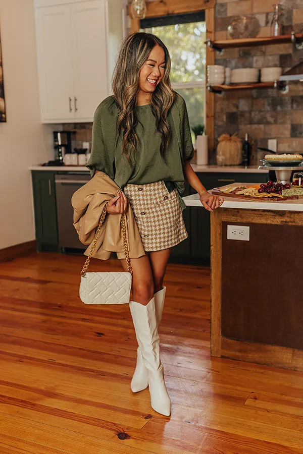 Across The World Shift Top In Olive sold by Impressions