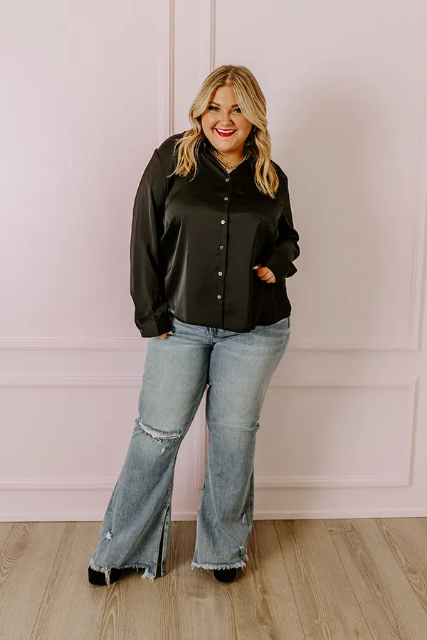 Once In A Lifetime Satin Top In Black Curves sold by Impressions product image thumbnail 5