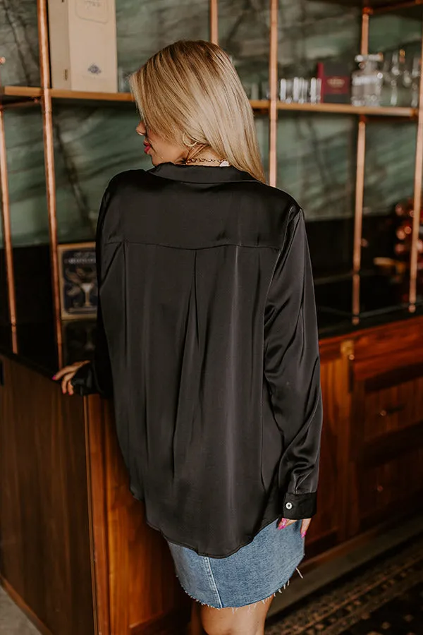 Once In A Lifetime Satin Top In Black Curves sold by Impressions product image thumbnail 3