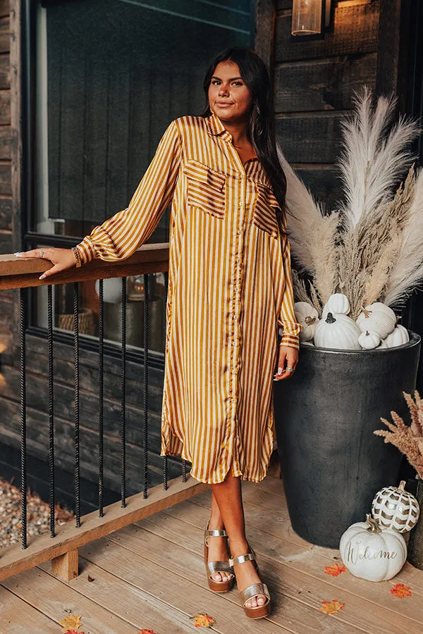 Clean Slate Stripe Midi In Mustard sold by Impressions product image thumbnail 2
