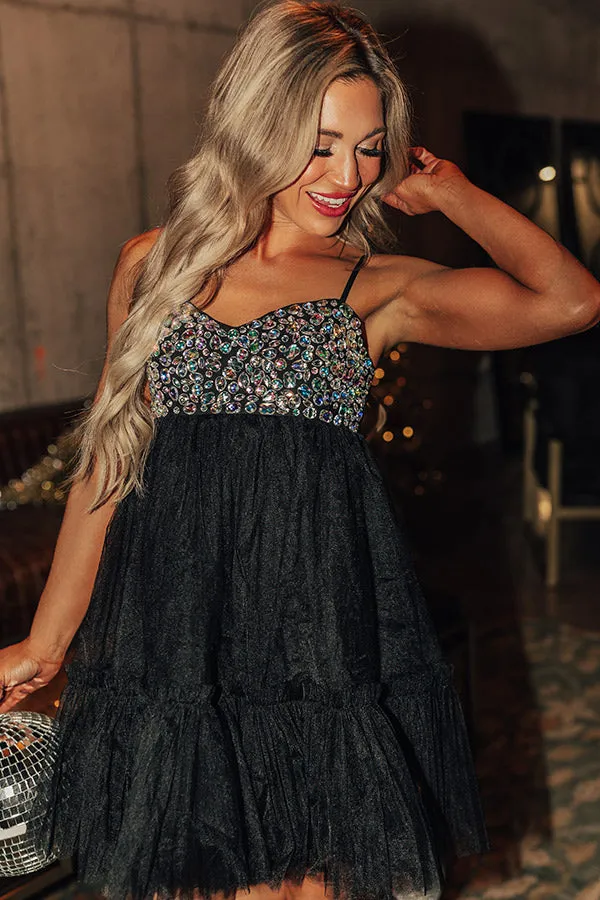 Effortless Elegance Embellished Tulle Mini Dress sold by Impressions product image thumbnail 5