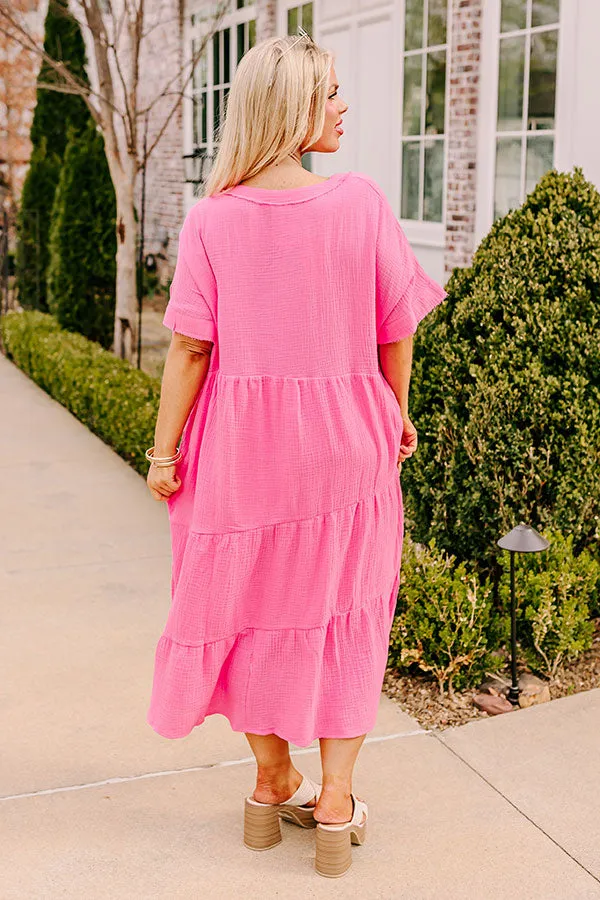 Keeping It Simple Midi in Pink Curves sold by Impressions product image thumbnail 5