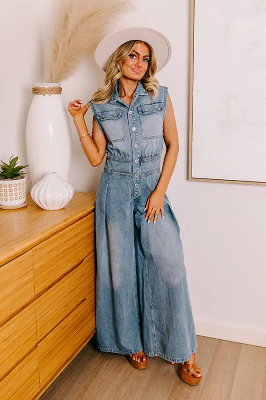 Central Park Stroll Denim Jumpsuit sold by Impressions