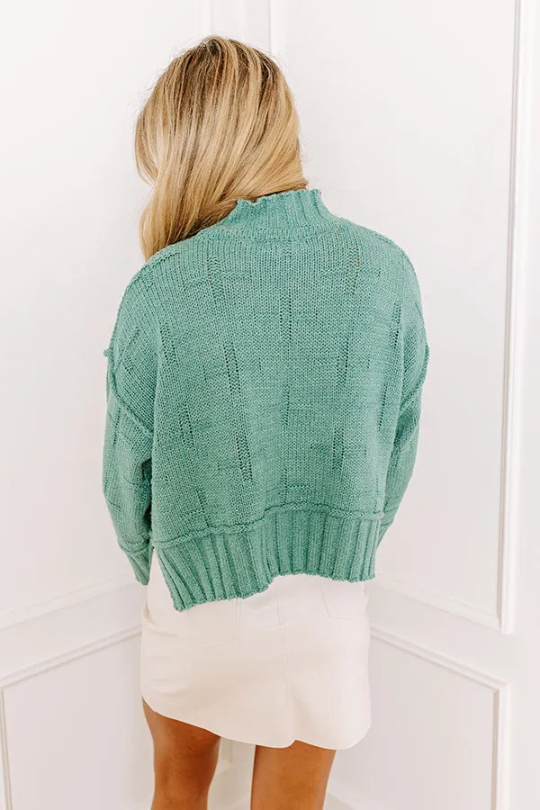 Cool Weather Knit Sweater in Jade sold by Impressions product image thumbnail 5