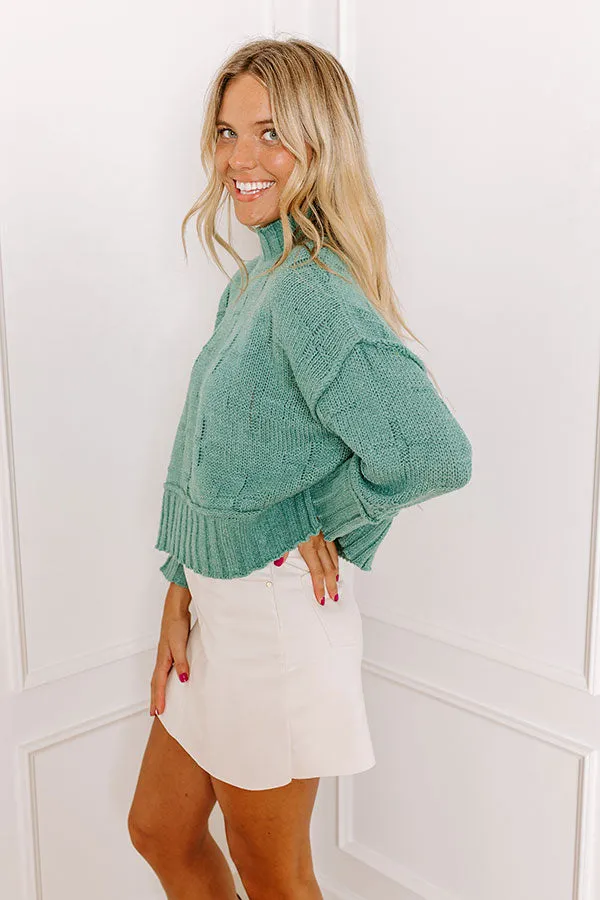 Cool Weather Knit Sweater in Jade sold by Impressions product image thumbnail 4