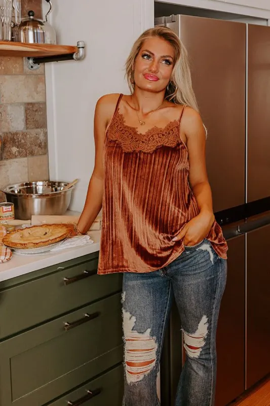 Finding Romance Velvet Tank In Rust sold by Impressions