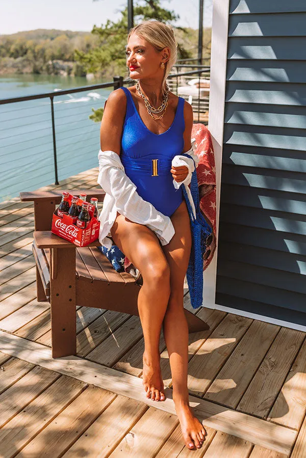 Delightful Dip One Piece Swimsuit in Royal Blue sold by Impressions product image thumbnail 2