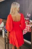 Whispering Muse Smocked Mini Dress In Red sold by Impressions