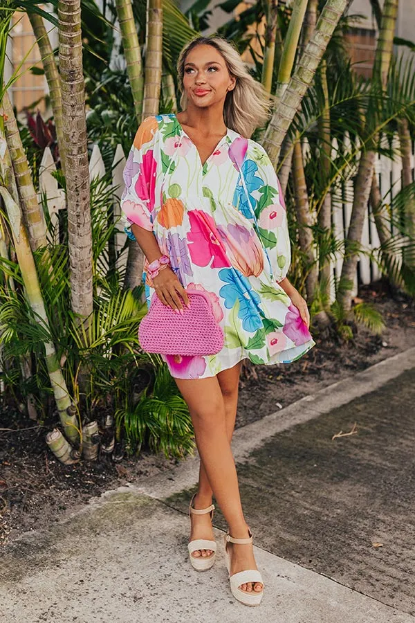 Floral Embrace Mini Dress in White sold by Impressions product image thumbnail 2