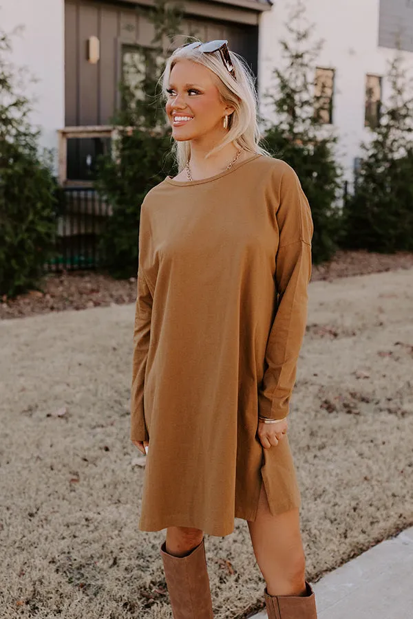 Always There For You T-Shirt Dress In Camel sold by Impressions product image thumbnail 4